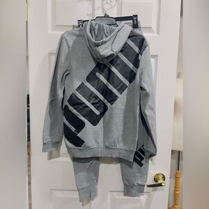 Puma Gray Hoodie Set with Black Accents